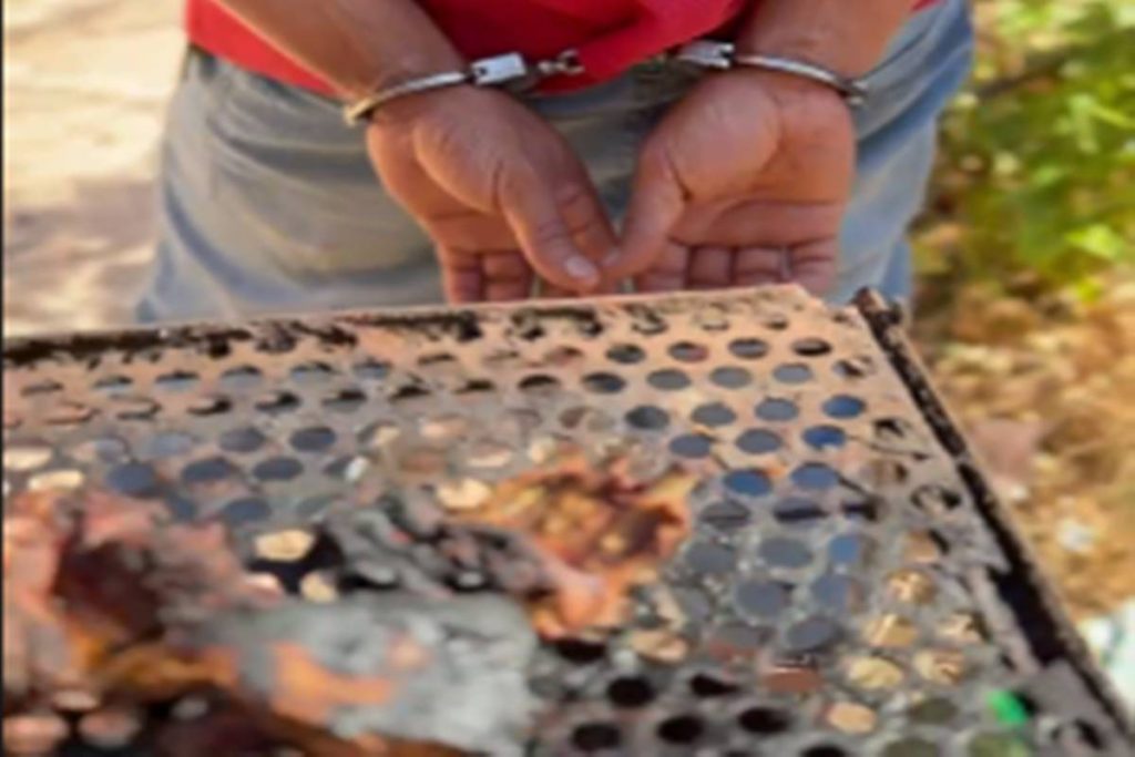 criminoso-que-abriu-fogo-dentro-de-bar-e-preso-fazendo-churrasco