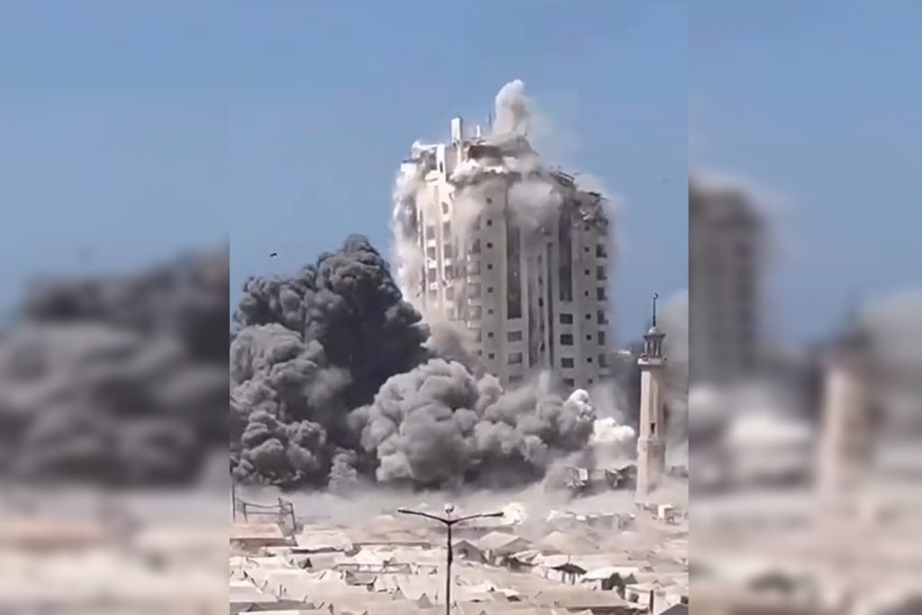 video:-israel-bombardeia-e-derruba-um-dos-predios-mais-altos-de-gaza